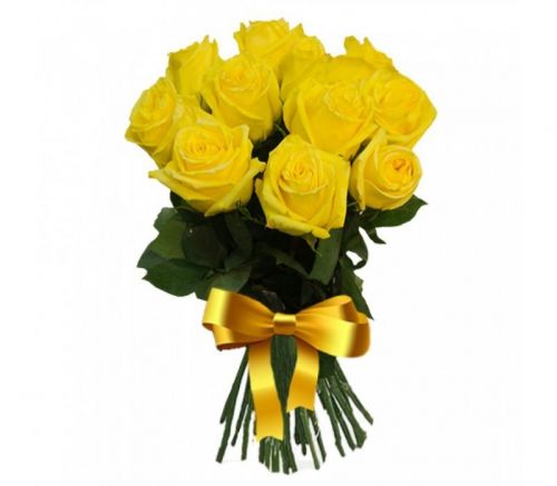 Заказать букет из 11 желтых роз с доставкой по Дальнереченску
