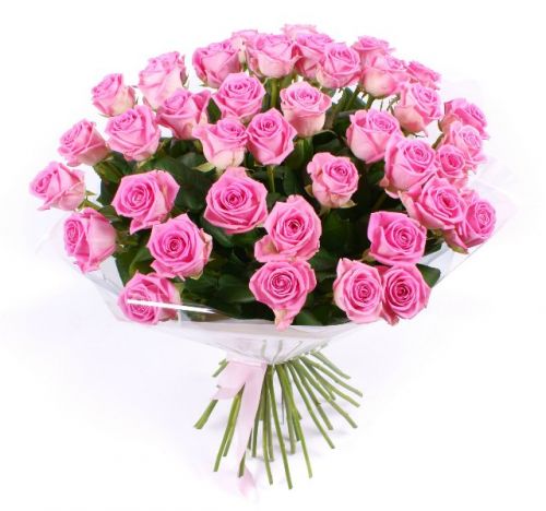 45 розовых роз с доставкой по Дальнереченску